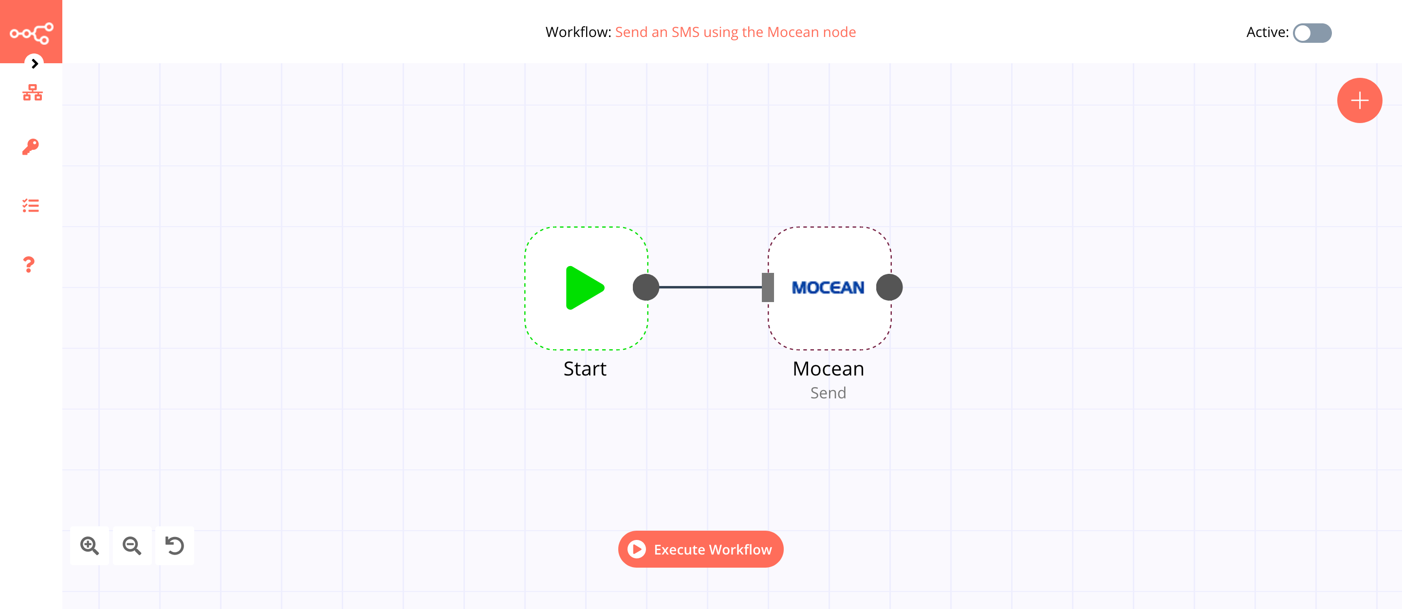 A workflow with the Mocean node